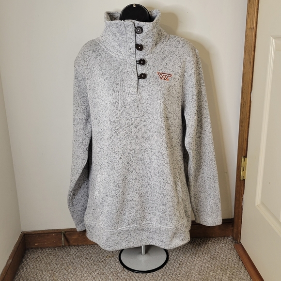 Champion Sweaters - Champion Women's Virginia Tech 1/4 Button Up Sweater - Size (XL) - NWOT
